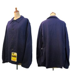 画像2: 1950's  French Linen / Cotton Work Jacket Dead Stock - one washed　size L (表記なし) (2)