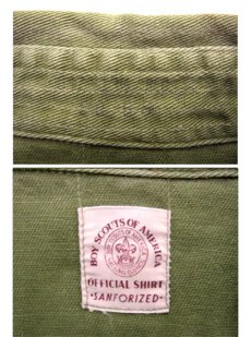 画像3: 1960's "BOY SCOUT"  All Cotton L/S Embroidery Shirts  size XS - S  (表記 13 1/2) (3)