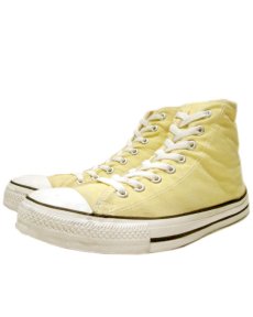 画像1: 1990's "CONVERSE" ALL STAR HI made in USA　LIGHT YELLOW 　size 10 (28.5cm) (1)