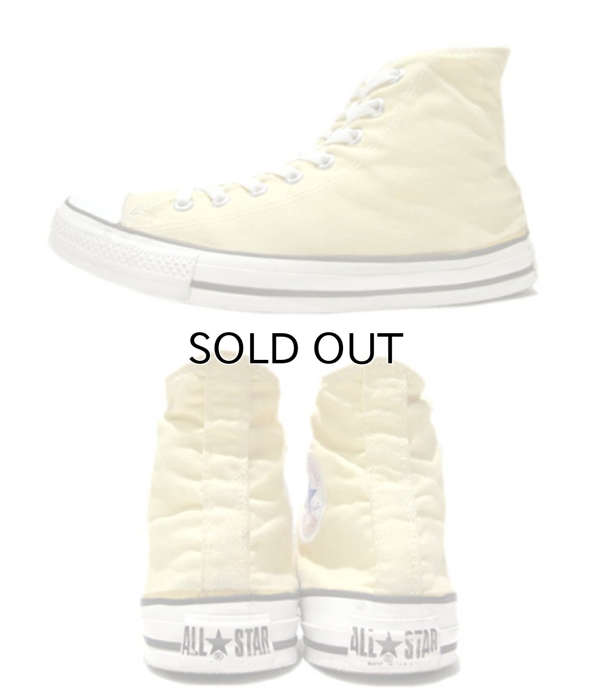 画像2: 1990's "CONVERSE" ALL STAR HI made in USA　LIGHT YELLOW 　size 10 (28.5cm) (2)