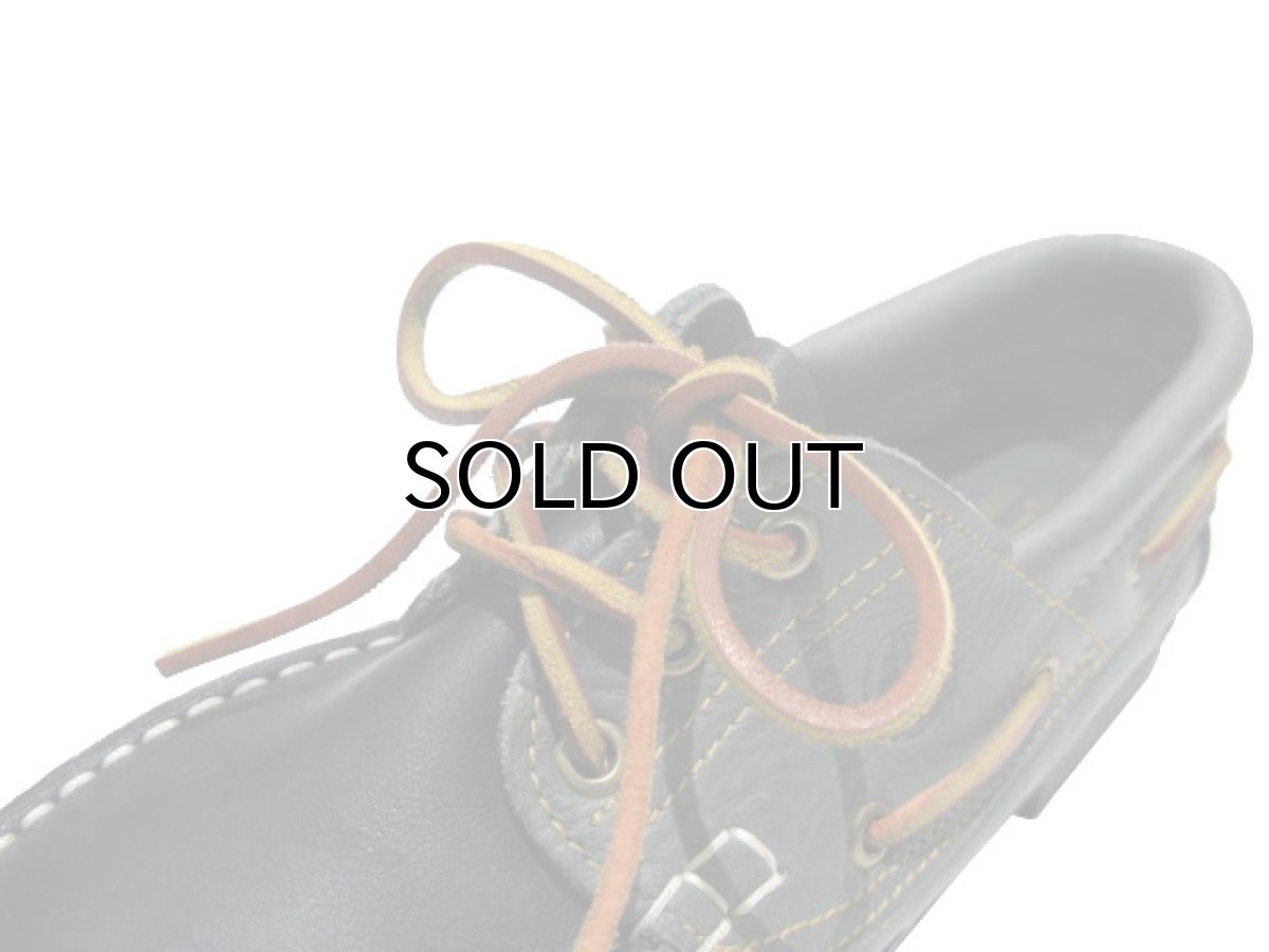 画像5: 1980's made in Italy Two-Tone Leather Deck Shoes　GREEN / BLACK　size 9 (5)