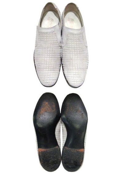 画像1: 1970's "Florsheim" Leather Mesh Shoes　WHITE　size 9C