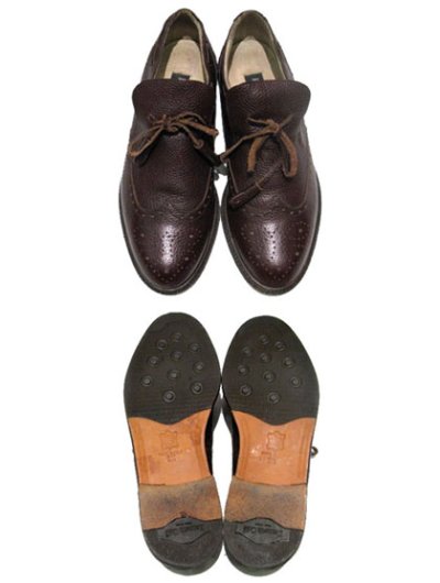 画像1: 1990's "Kenneth Cole" Design Leather Shoes　BROWN　size 25.5~26cm (表記 9 1/2)