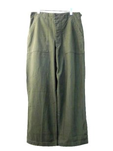 画像1: 1960's US Military Utility Baker Pants　size ~ w 33 inch (表記 Medium) (1)