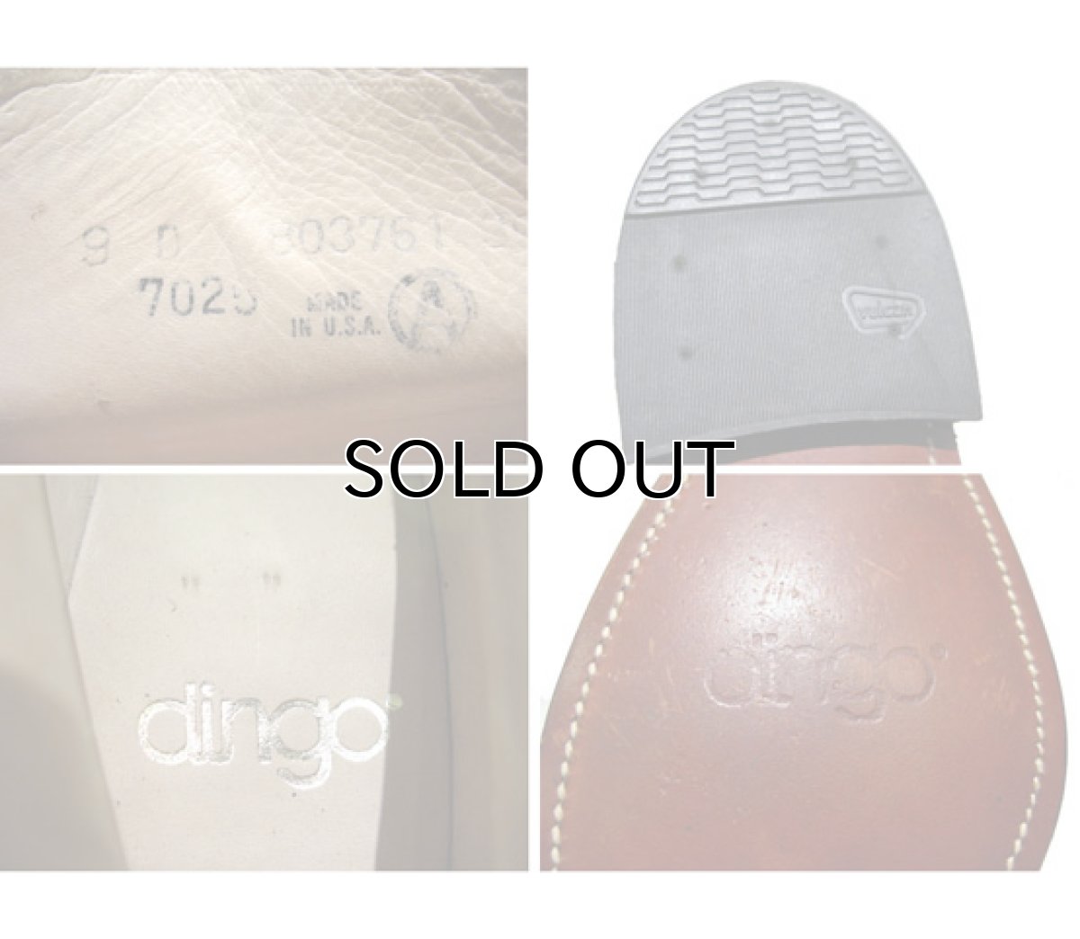 画像4: 1970's "Dingo" Leather Shoes Dead Stock　Black　size cm (表記 9 1/2) (4)