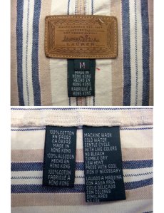 画像4: Ralph Lauren Multi Stripe Cotton Twill Coverall  Beige / Indigo / Red　size M - L (表記 M) (4)