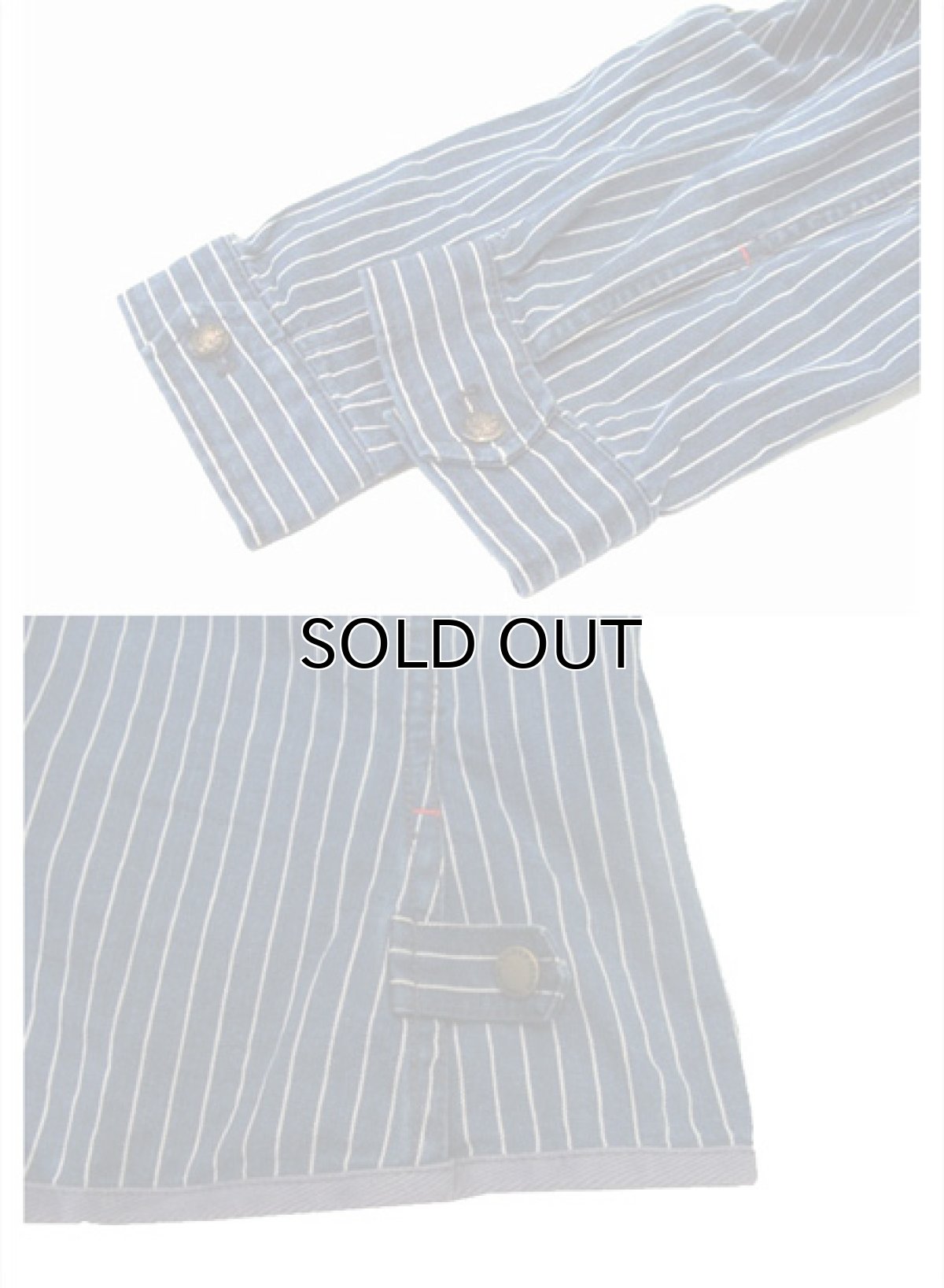 画像4: "Ralph Lauren" Indigo Stripe Cotton Coverall  Indigo / White size S (表記 L) (4)