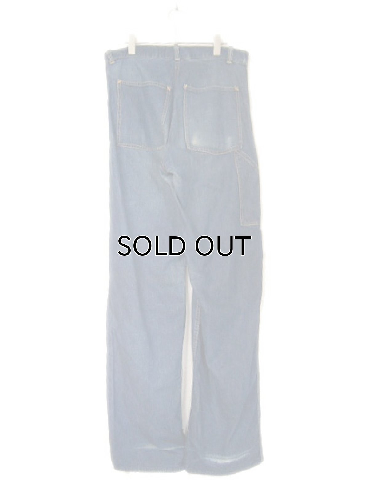 画像2: 1950's "CROWN" Denim Painter Pants　size 34.5 inch (表記 なし) (2)