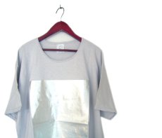 画像3: "ポエムのTee"  半袖ビッグT　 " 四角 "　 ICE GREY / SILVER　size XXL (3)