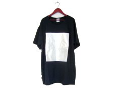 画像4: "ポエムのTee"  半袖ビッグT　 " 四角 "　 BLACK / SILVER　size  XL (4)