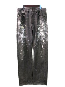 画像1: 1990's Levi's 501 Black Denim Paint Pants made in USA　size 31.5 inch (表記 31 x 30) (1)