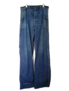 画像1: 1950's "CROWN" Denim Painter Pants　size 34.5 inch (表記 なし) (1)