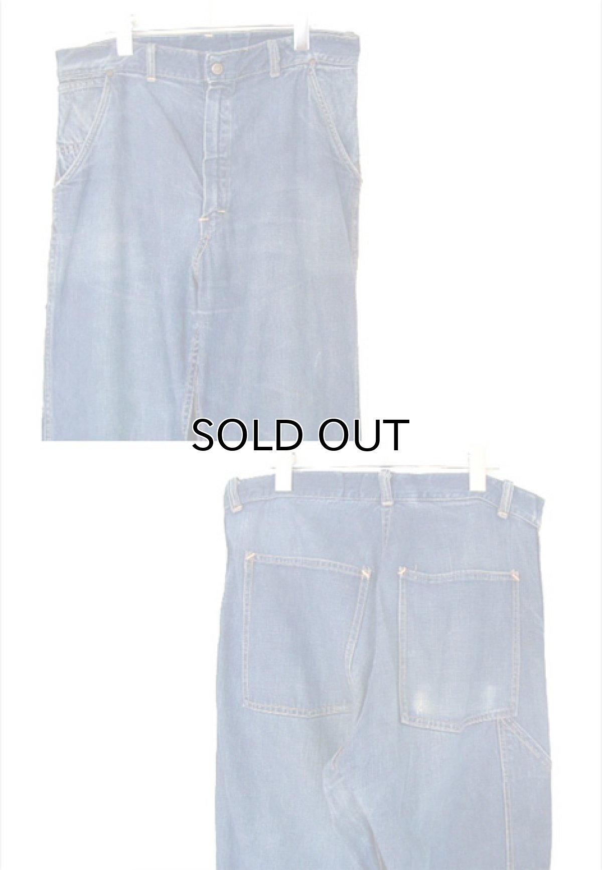 画像3: 1950's "CROWN" Denim Painter Pants　size 34.5 inch (表記 なし) (3)