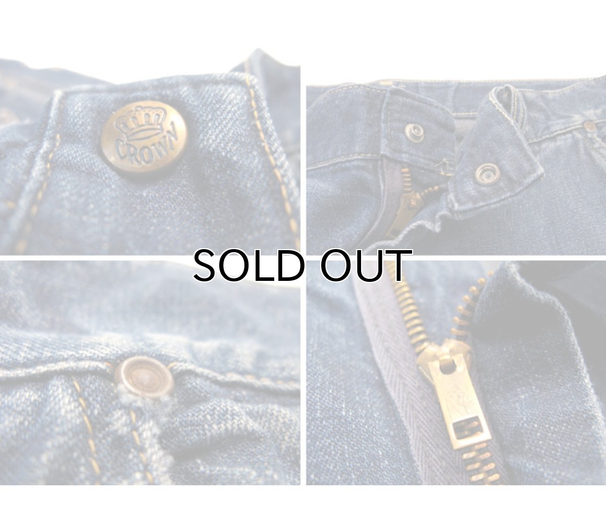 画像4: 1950's "CROWN" Denim Painter Pants　size 34.5 inch (表記 なし) (4)