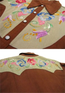 画像3: 1970's Embroidery Western Shirts　size S - M  (表記 無し) (3)