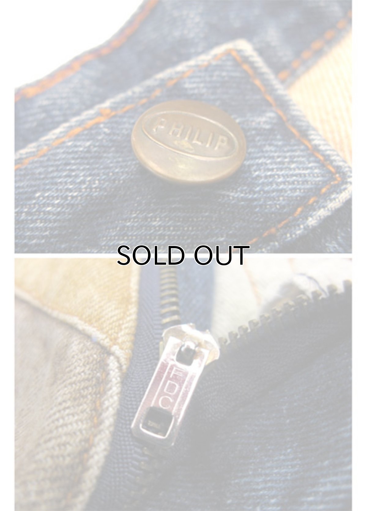 画像3: 1990's "PHILIP" Crazy Pattern Denim Pants　size 31.5 inch (表記 40) (3)