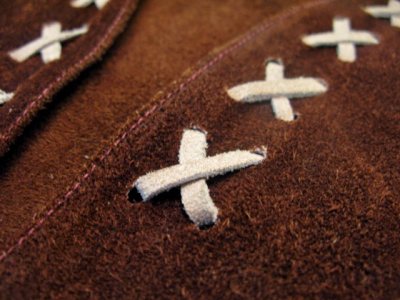 画像2: 1970's Suede Leather Vest  Brown　size L  (表記 無し)