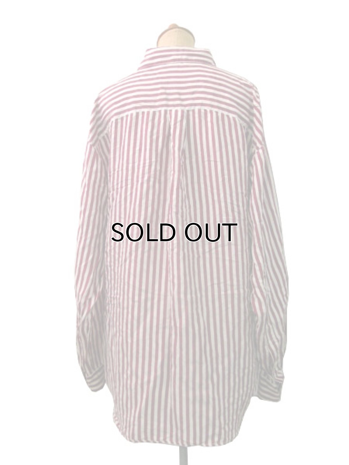 画像3: "STUNT"  Stripe Silk Shirts  Burgundy / White　size   (表記 ) (3)