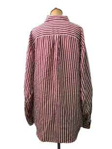 画像3: "STUNT"  Stripe Silk Shirts  Burgundy / White　size   (表記 ) (3)