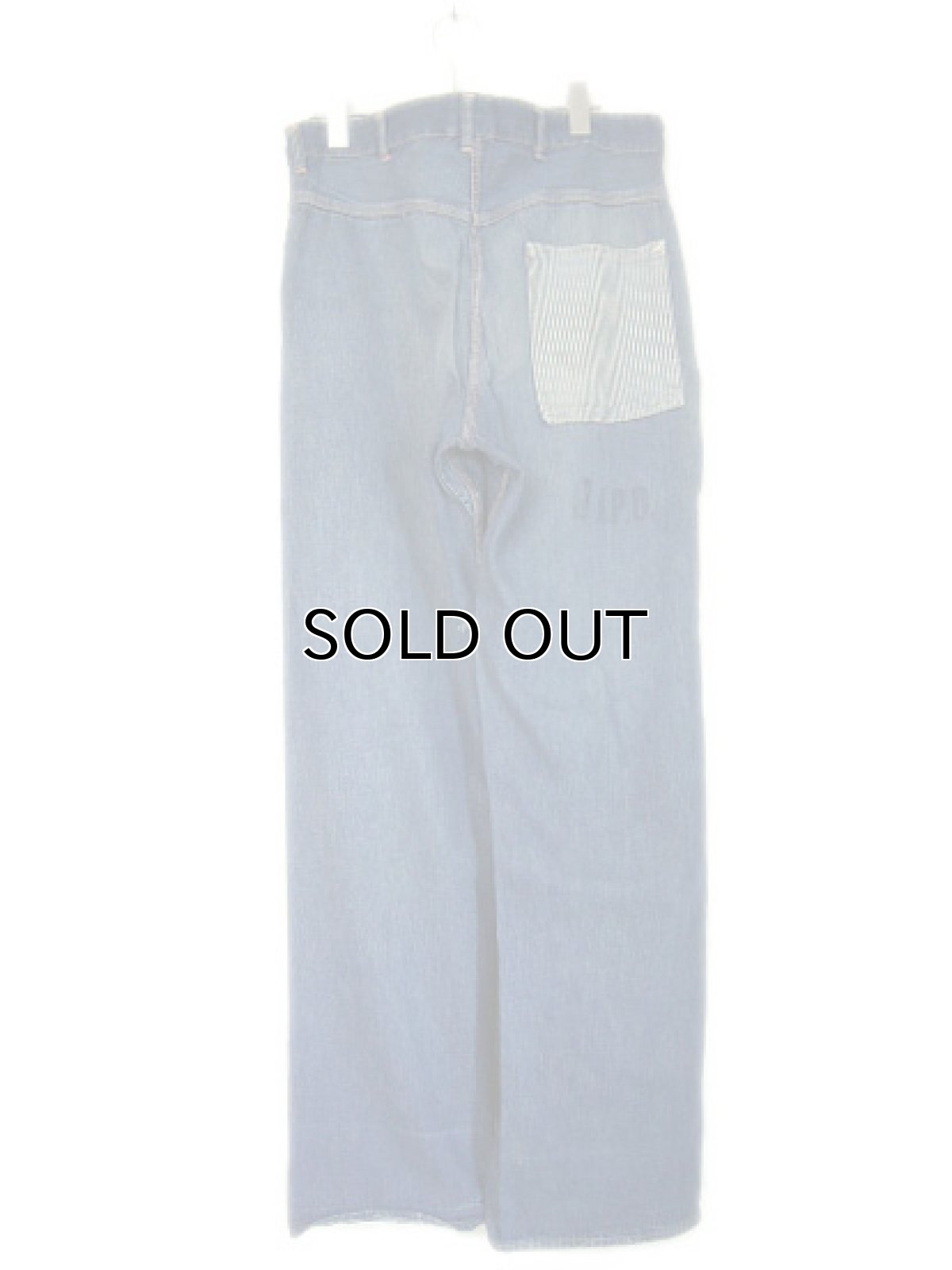 画像2: 1950's "L.A.P.D." Prisoner Denim Trousers size w 33 inch (2)