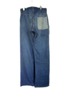 画像2: 1950's "L.A.P.D." Prisoner Denim Trousers size w 33 inch (2)