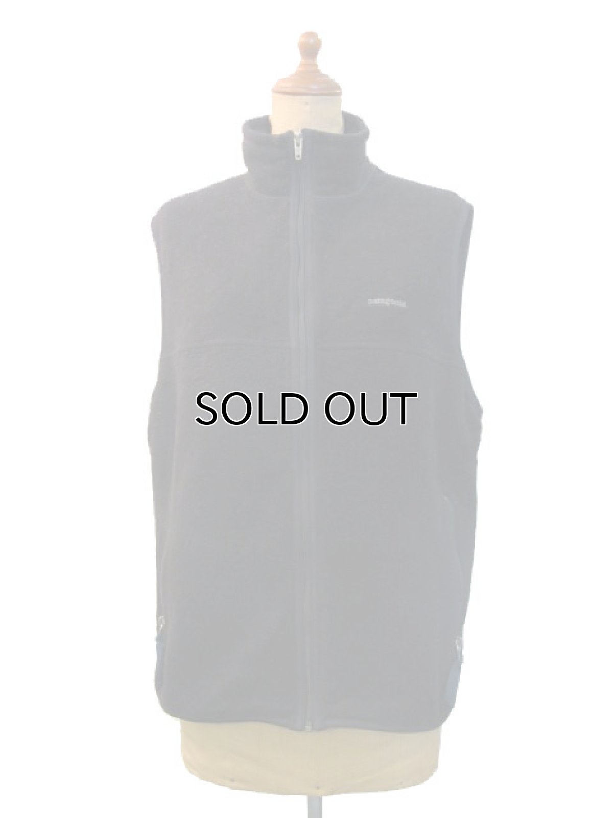 画像2: 1990's "Patagonia" Synchilla Fleece Vest  BLACK　size M  (表記 M) (2)