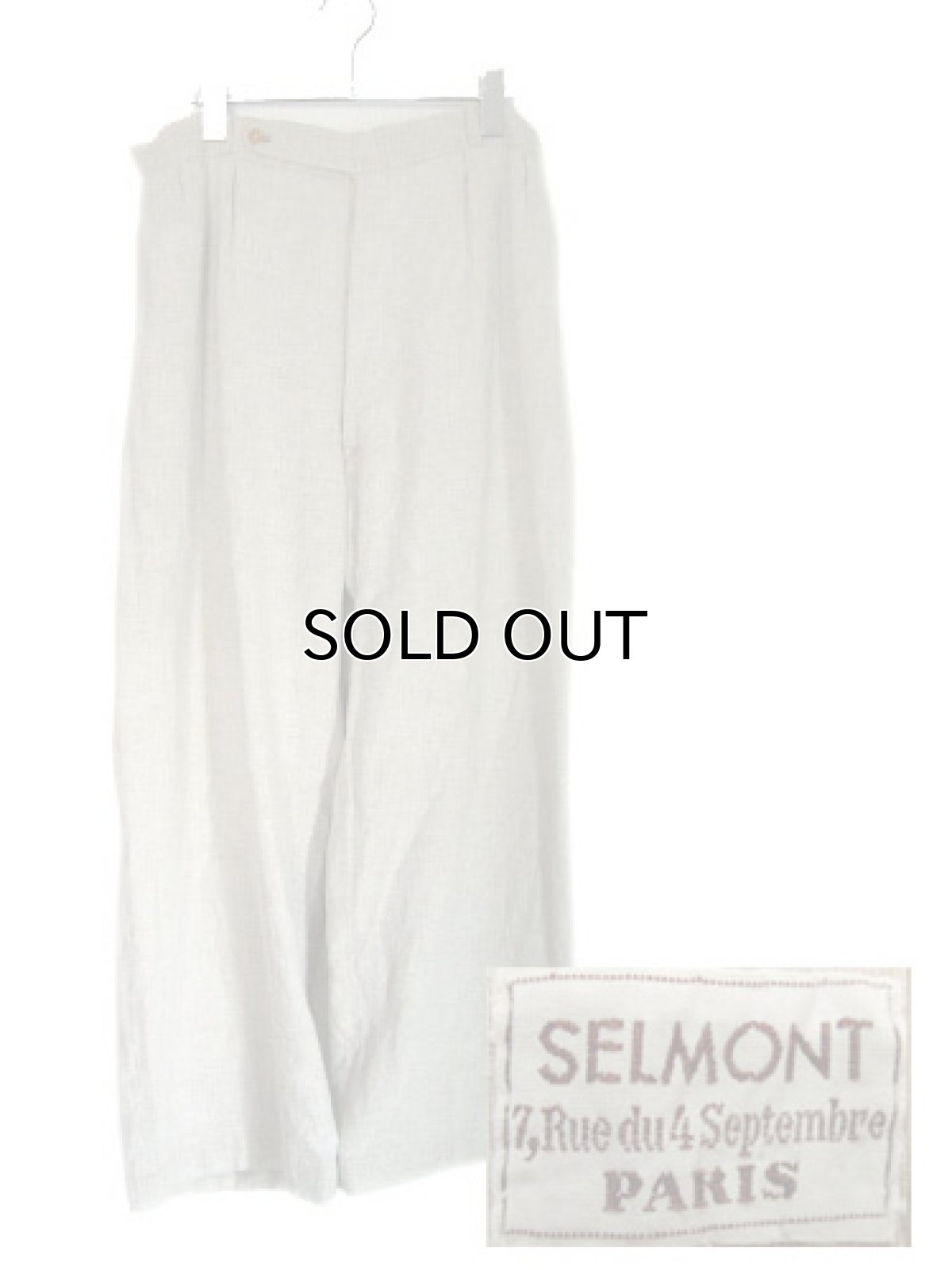画像1: ~1950's " SELMONT" French Pure Linen Golf Trousers w ~ 33 1/2 inch (1)