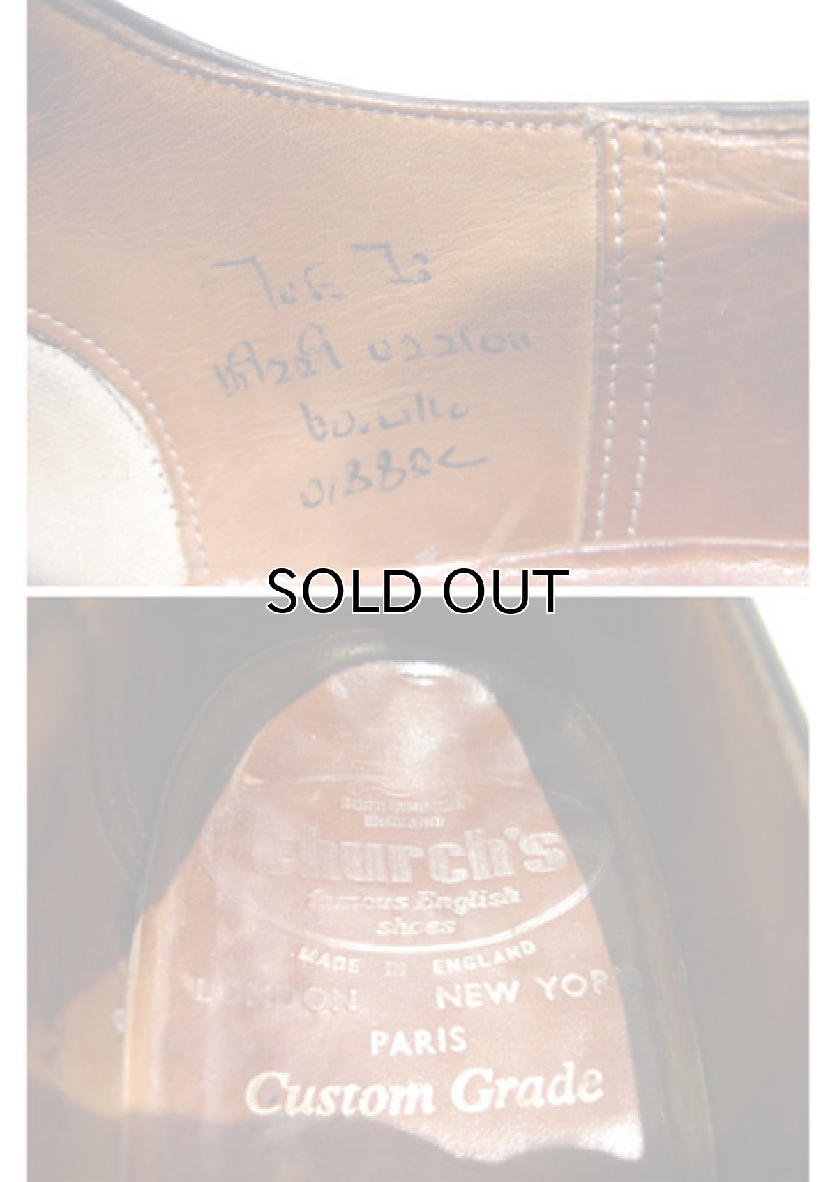 画像4: OLD "Church's" Straight Tip Leather Shoes made in England BLACK  size 7 E  ( 25-25.5 cm ) (4)