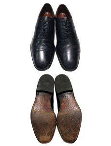 画像2: OLD "Church's"　Straight Tip Leather Shoes made in England　BLACK　 size 7 E  ( 25-25.5 cm ) (2)