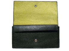 画像4: "JUTTA NEUMANN" Leather Wallet "the Waiter's Wallet"  color : GREEN / YELLOW 財布 ONE SIZE (4)