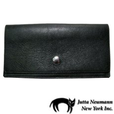画像1: "JUTTA NEUMANN" Leather Wallet "the Waiter's Wallet"  color : GREEN / YELLOW 財布 ONE SIZE (1)