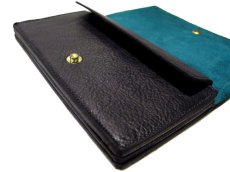 画像5: "JUTTA NEUMANN" Leather Wallet "the Waiter's Wallet"  color : BLACK / EMERALD  財布 ONE SIZE (5)