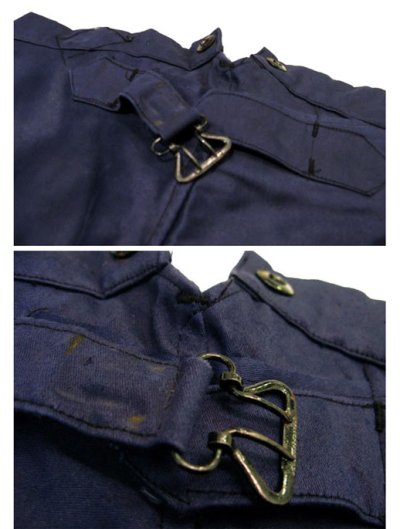 画像3: 1930~40's French Blue Moleskin Work Trousers　size w 30 ~ 31.5 inch (表記 42)