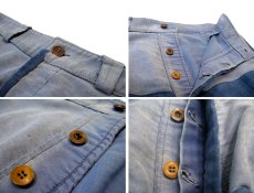 画像4: ~1950's French Patched Blue Moleskin Work Trousers　size w 31 inch (表記 不明) (4)