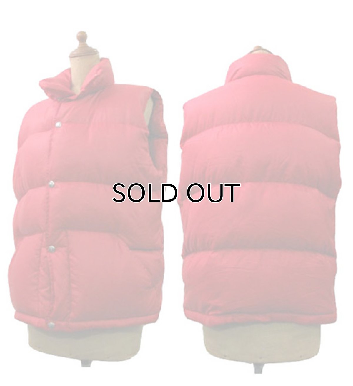 画像2: 1970-80's "THE NORTH FACE" RIP STOP Down Vest  RED　size S - M  (表記 S) (2)