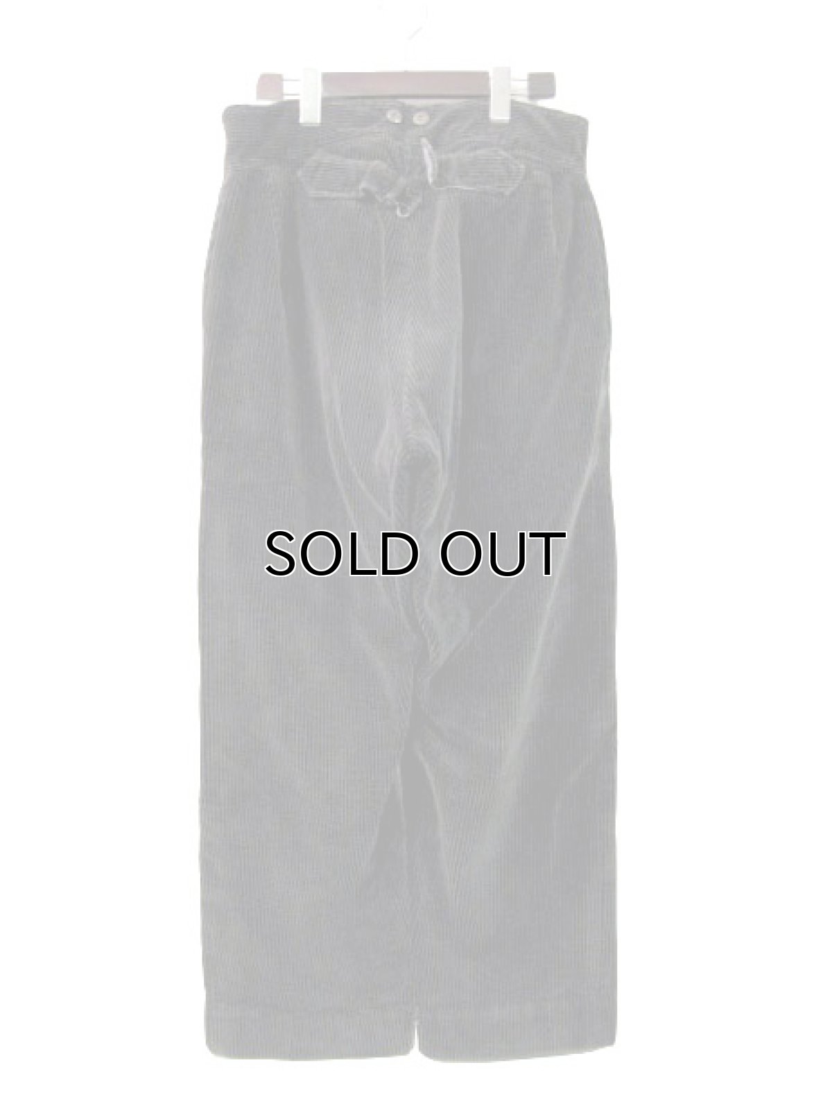 画像2: 1940-50's French "Le Favori " Cotton Corduroy Work Trousers  BLACK　size w 32 ~ 33 inch (表記 不明) (2)