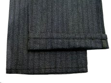 画像3: 1960's French Cotton Stripe Work Trousers Dead Stock "Salt and Pepper"　size w 33 inch (表記 42) (3)