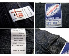 画像4: 1960's French Cotton Stripe Work Trousers Dead Stock "Salt and Pepper"　size w 33 inch (表記 42) (4)