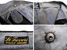 画像5: 1940-50's French "Le Favori " Cotton Corduroy Work Trousers  BLACK　size w 32 ~ 33 inch (表記 不明) (5)