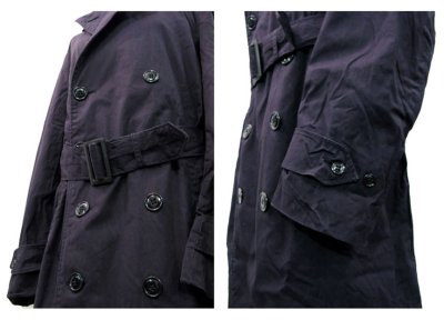 画像1: 1960-70's US NAVY  Trench Coat  color NAVY　size S - M  (表記 SMALL)