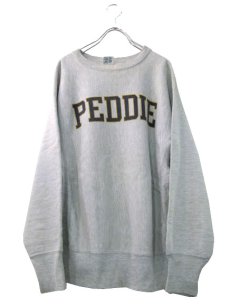 画像1: 1980's "champion" Reverse Weave "PEDDIE"  Grey 両面染み込み　size S - M  (表記 MEDIUM) (1)