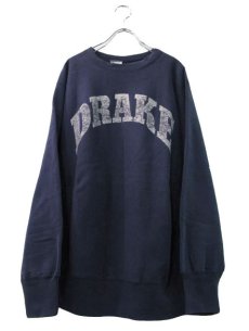 画像1: 1980's "champion" Reverse Weave "DRAKE"  NAVY　size M - L  (表記 LARGE) (1)