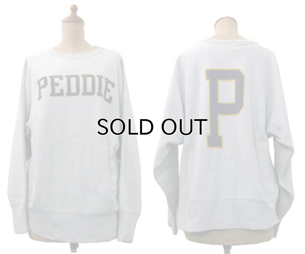 画像2: 1980's "champion" Reverse Weave "PEDDIE"  Grey 両面染み込み size S - M  (表記 MEDIUM) (2)