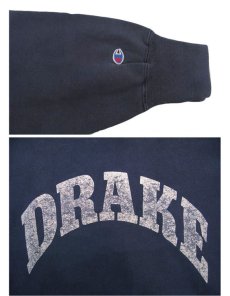 画像4: 1980's "champion" Reverse Weave "DRAKE"  NAVY　size M - L  (表記 LARGE) (4)