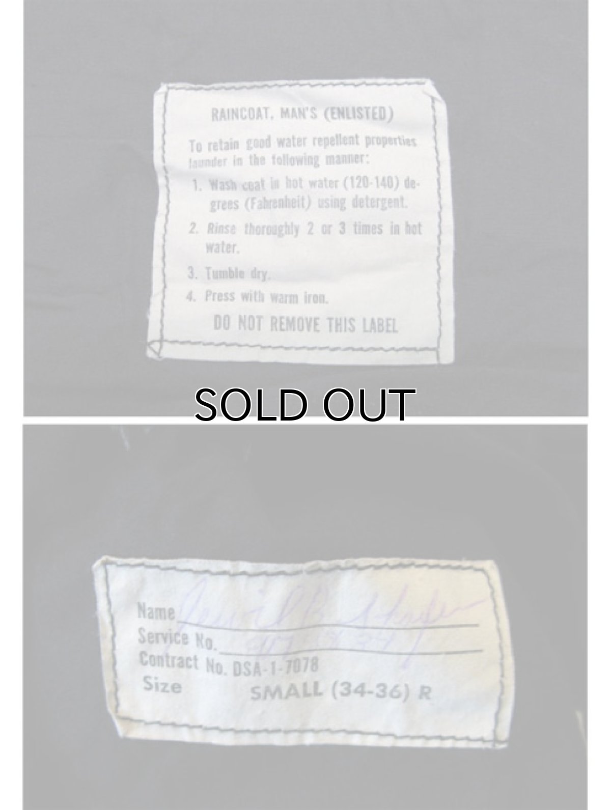 画像4: 1960-70's US NAVY  Trench Coat  color NAVY　size S - M  (表記 SMALL) (4)