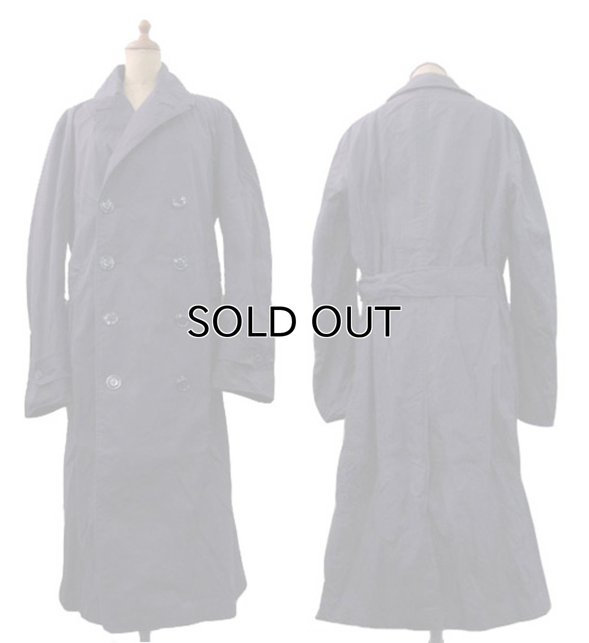 画像2: 1960-70's US NAVY  Trench Coat  color NAVY　size S - M  (表記 SMALL) (2)