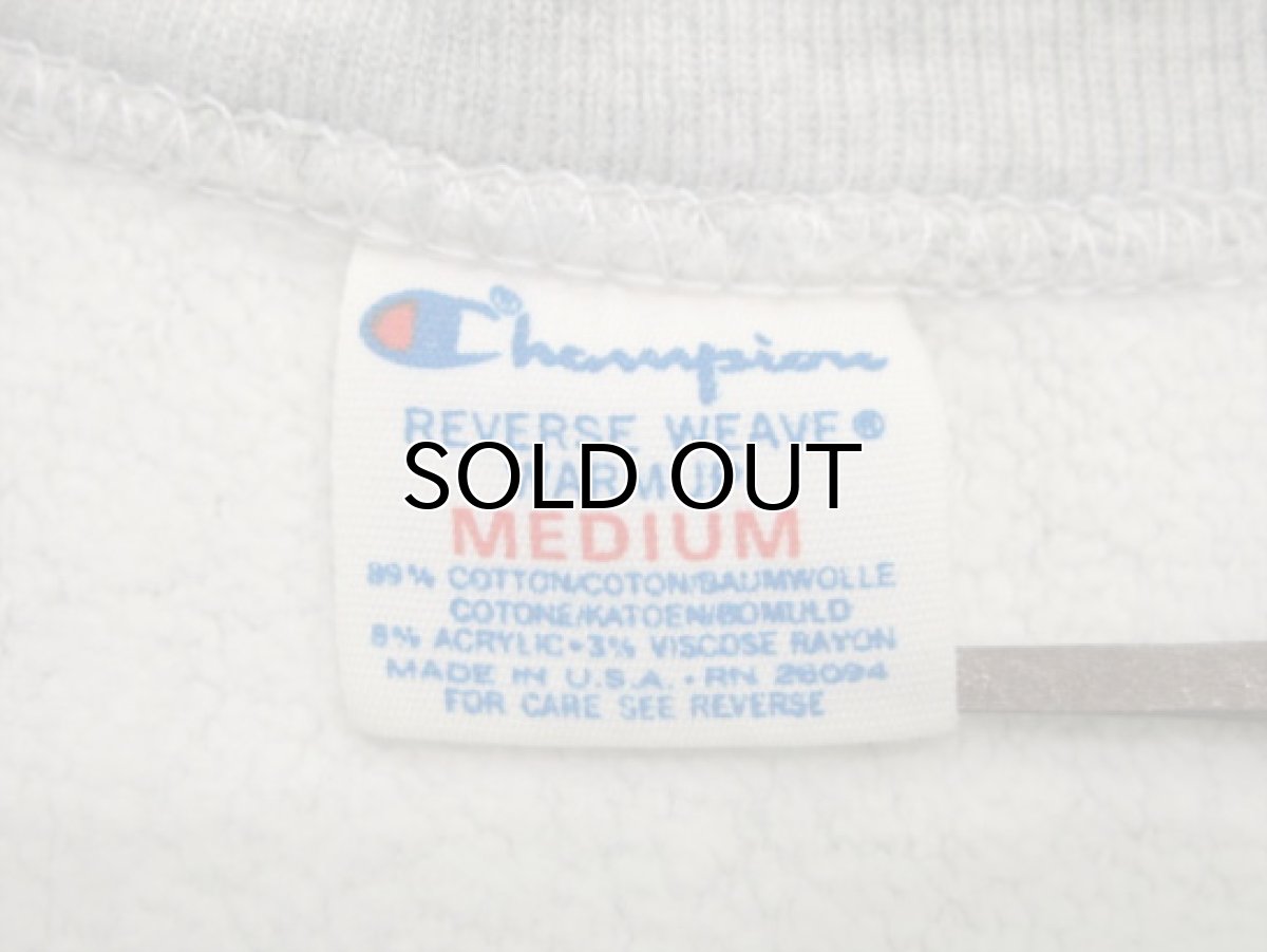 画像4: 1980's "champion" Reverse Weave "PEDDIE"  Grey 両面染み込み size S - M  (表記 MEDIUM) (4)