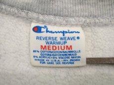画像4: 1980's "champion" Reverse Weave "PEDDIE"  Grey 両面染み込み　size S - M  (表記 MEDIUM) (4)