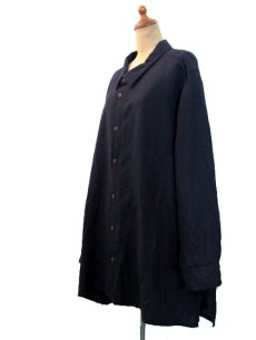 画像3: " Note and Pen the poem " ノートとペン 。 " The Swing Coat " Linen / Rayon　Dark Navy　ONE SIZE (3)