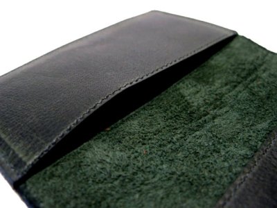 画像1: "JUTTA NEUMANN" Leather Card Case  color : Green / Green